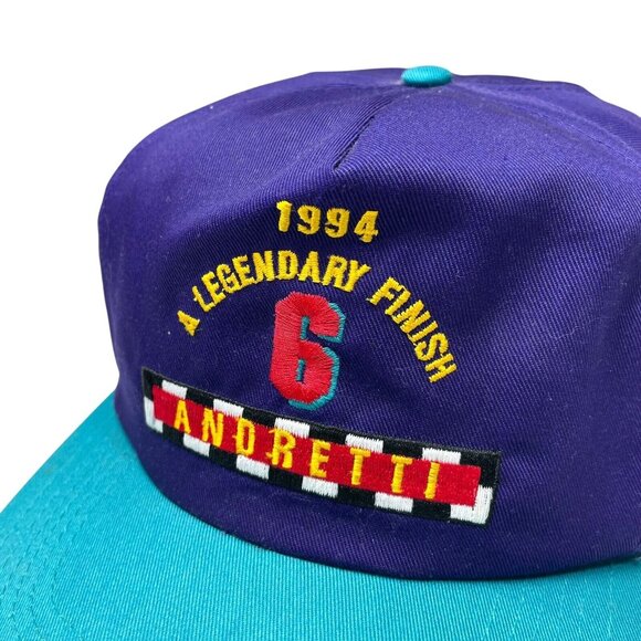 Vintage 1994 Legendary Finish Racing Mario Andretti Texaco Snapback Hat Cap - Picture 2 of 10